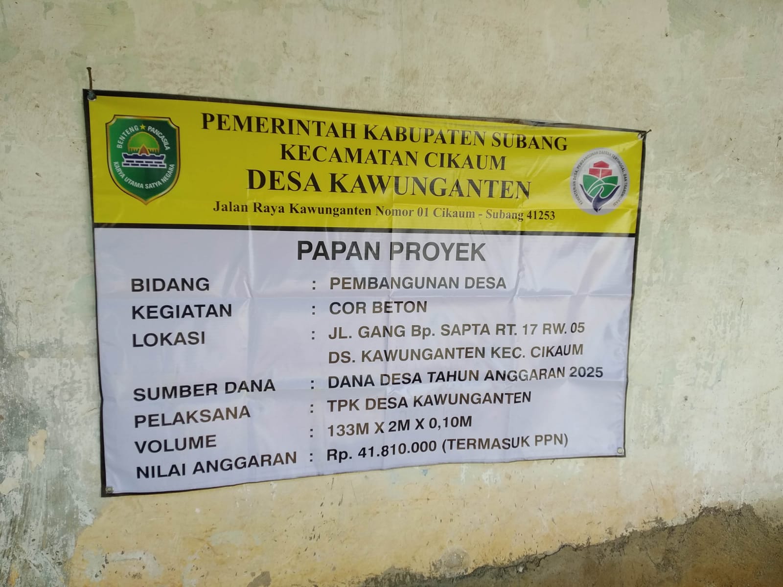 Foto Pembangunan 100%